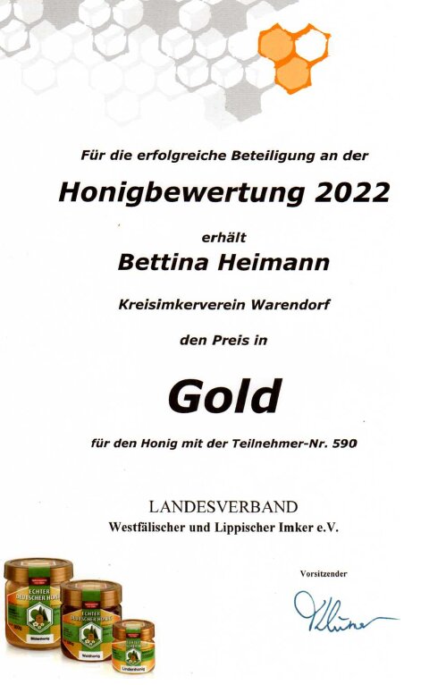 Imkerei_Heimann_Auszeichnung_2022_Gold